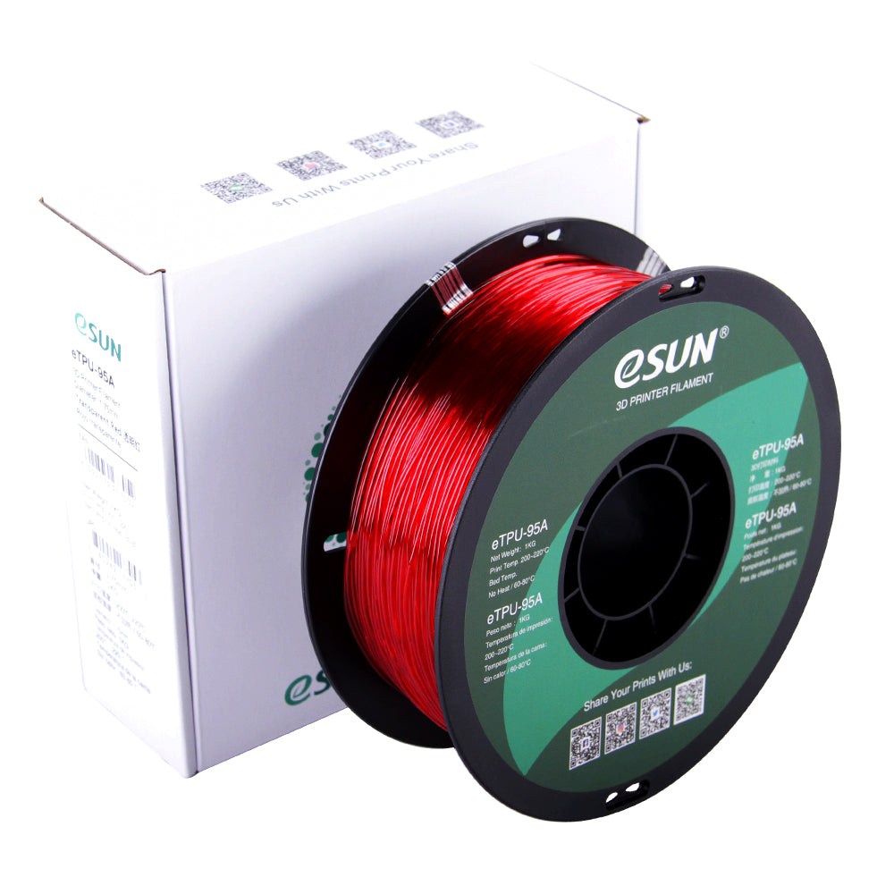 eSUN eTPU-95A Rouge Transparent 1.75 mm 1 kg