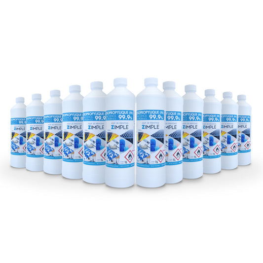 Zimple3D - 12 L Isopropanol 99,9% en bouteilles de 1 litre