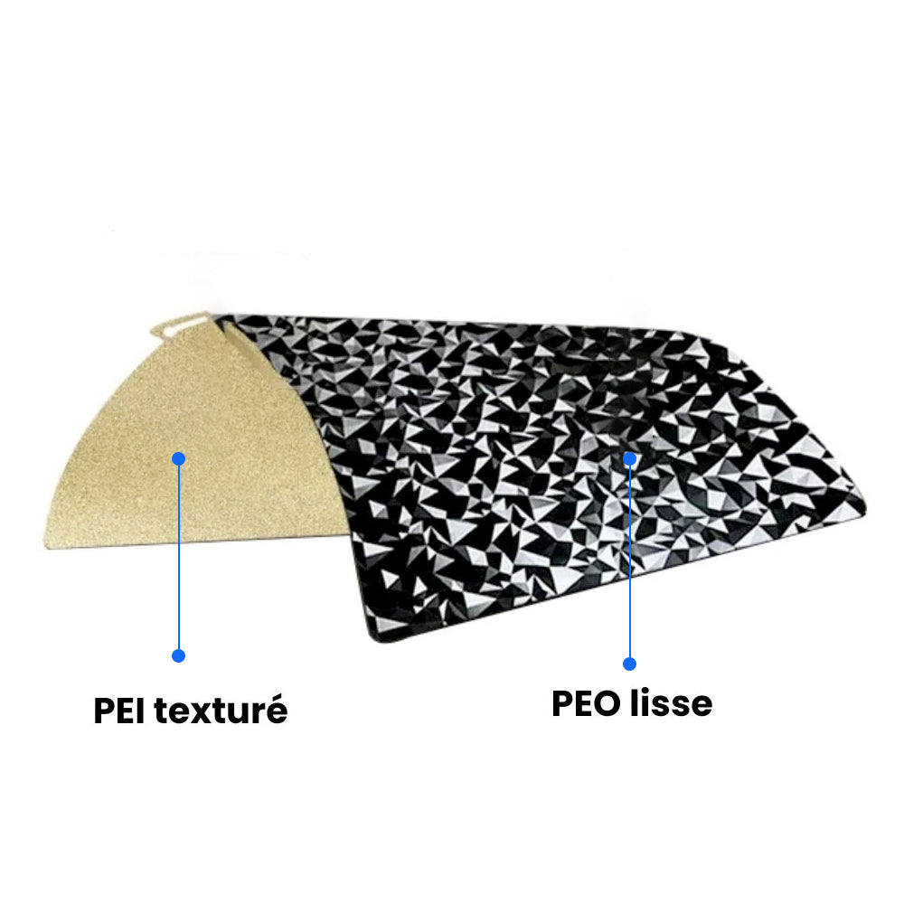 Ziflex - Plateau d'Impression pour Bambu Lab - PEO & PEI Textured - 257 x 257 cm