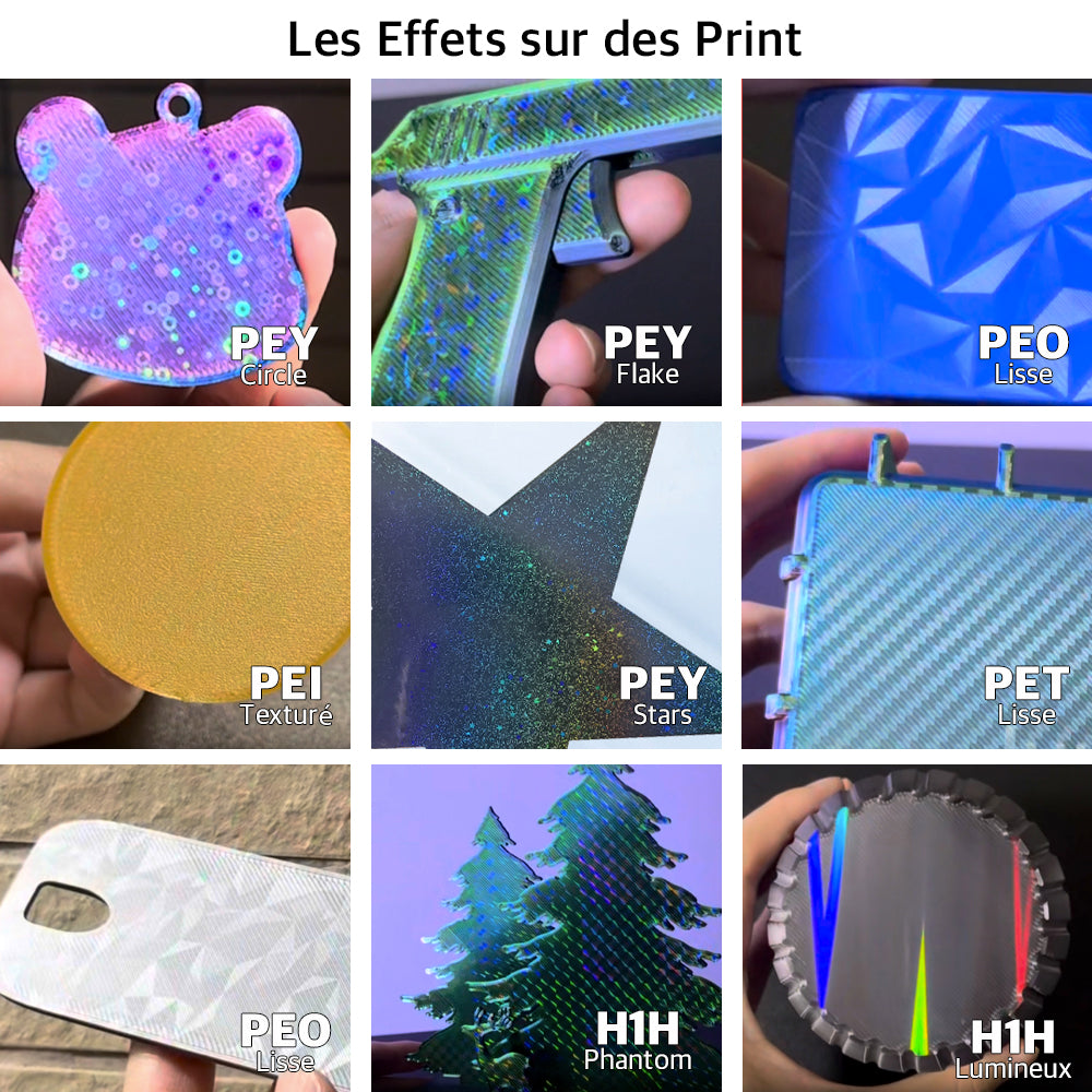 Ziflex - Plateau d'Impression pour Bambu Lab - PEY flake & PEI Textured - 257 x 257 cm