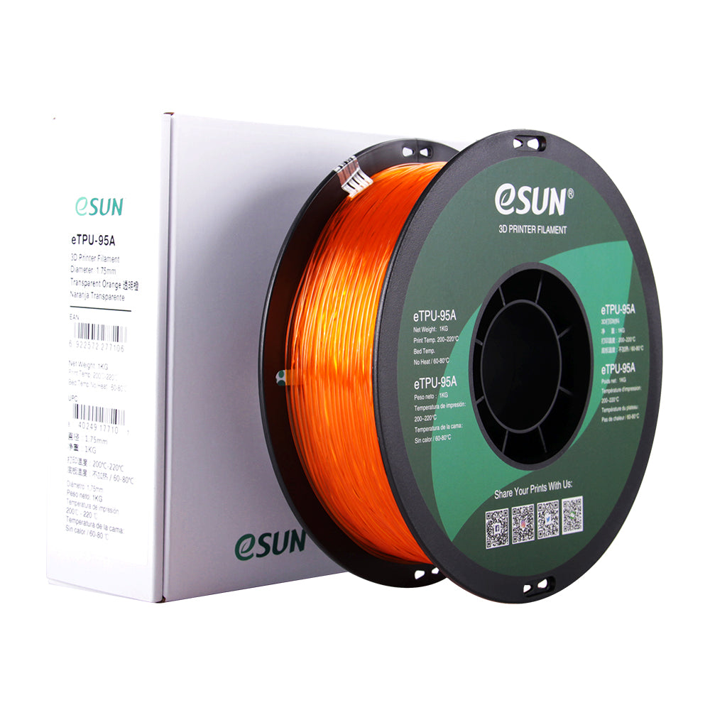 eSUN eTPU-95A Orange Transparent (Transp. Orange) 1.75 mm 1 kg